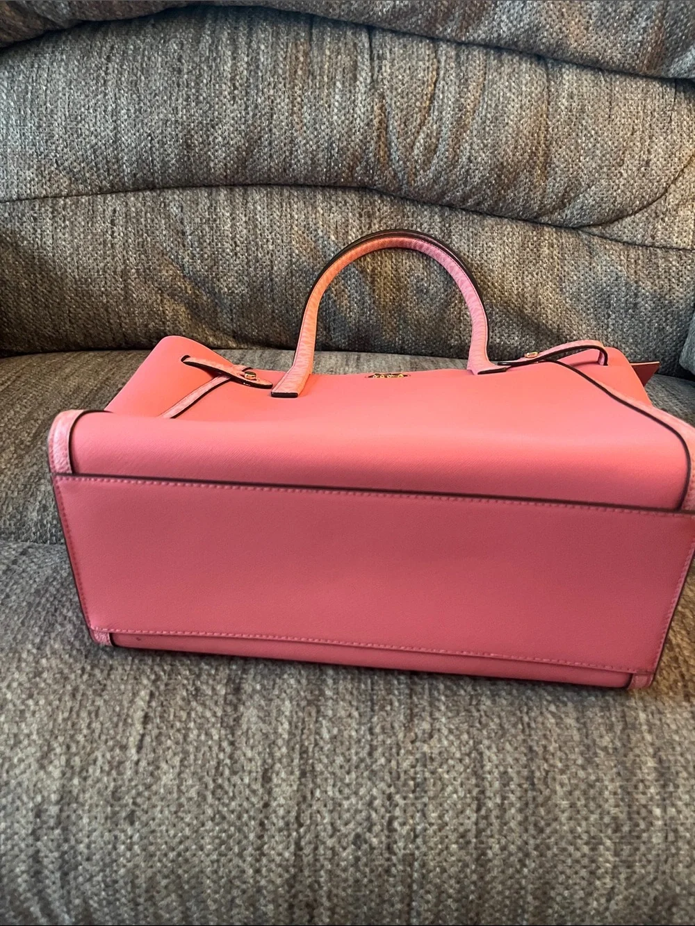 NWT Michael Kors Carmen Large Non-Leather Vegan Belted Tote Tea Rose